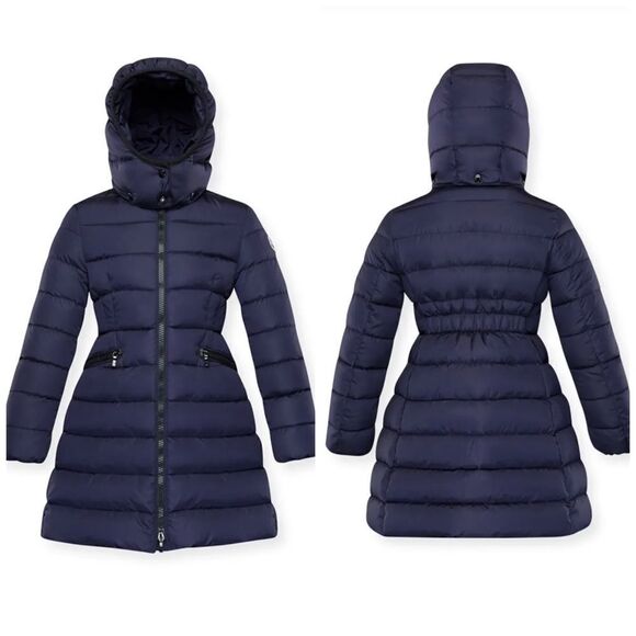 Moncler Girl's Charpal Quilted Long Puffer Coat size 8/Fit Age 7 To 8